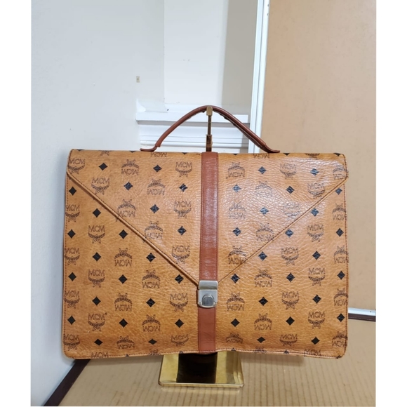 MCM Other - Authentic MCM Cognac Vintage Briefcase Bag